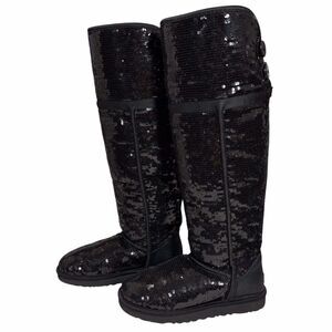 UGG Black Sequin Over the Knee Boots